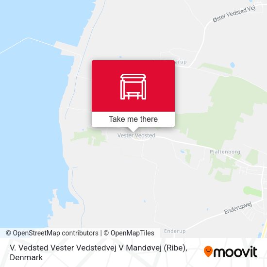 V. Vedsted Vester Vedstedvej V Mandøvej (Ribe) map