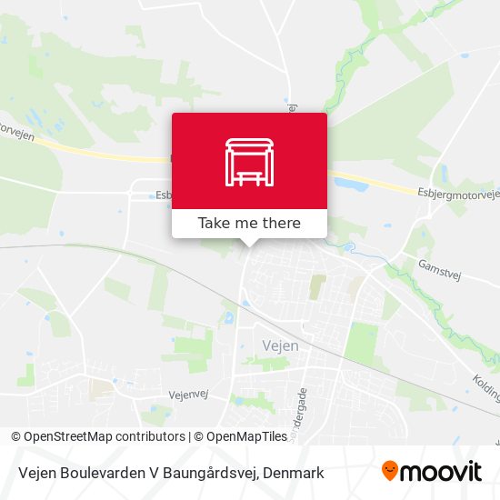 Vejen Boulevarden V Baungårdsvej map