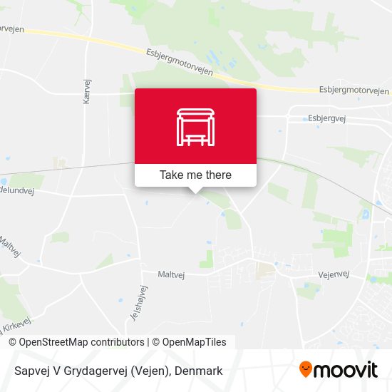 Sapvej V Grydagervej (Vejen) map