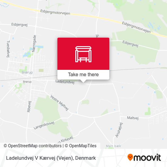 Ladelundvej V Kærvej (Vejen) map