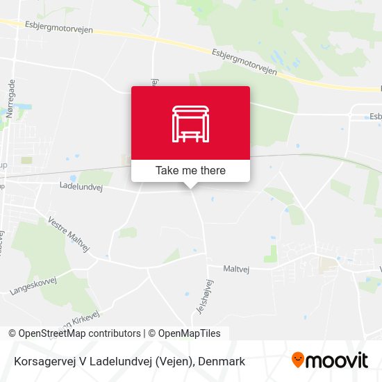 Korsagervej V Ladelundvej (Vejen) map
