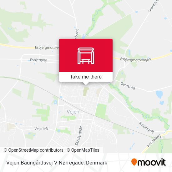 Vejen Baungårdsvej V Nørregade map