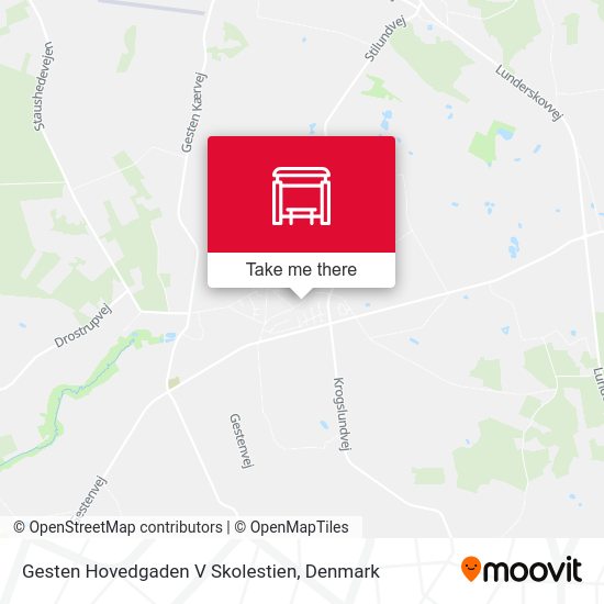Gesten Hovedgaden V Skolestien map
