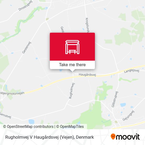 Rugholmvej V Haugårdsvej (Vejen) map