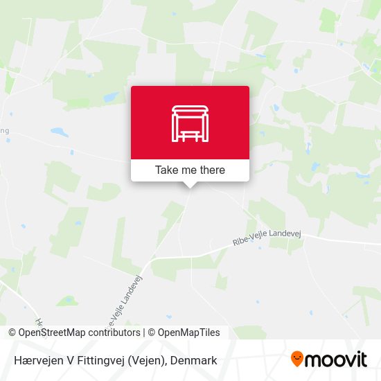 Hærvejen V Fittingvej (Vejen) map