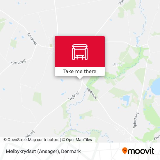 Mølbykrydset (Ansager) map