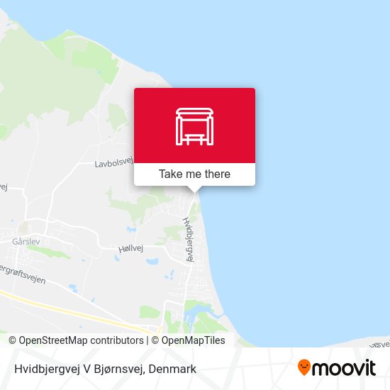 Hvidbjergvej V Bjørnsvej map