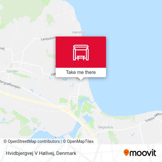 Hvidbjergvej V Høllvej map