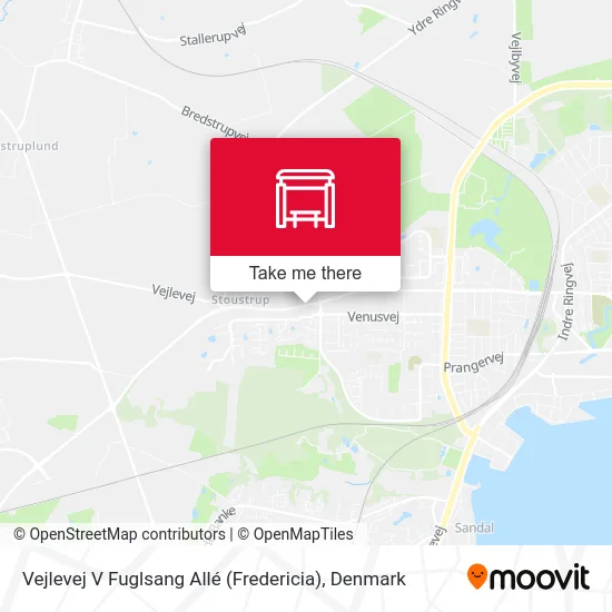 Vejlevej V Fuglsang Allé (Fredericia) map