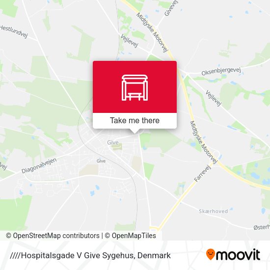 / / //Hospitalsgade V Give Sygehus map