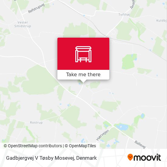 Gadbjergvej V Tøsby Mosevej map
