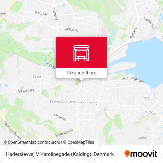 Haderslevvej V Karolinegade (Kolding) map