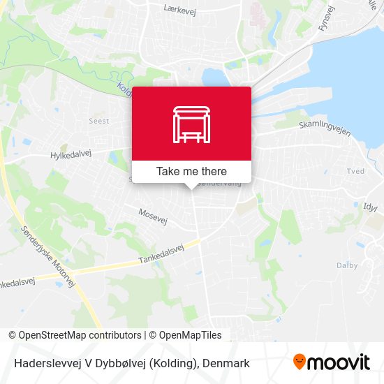 Haderslevvej V Dybbølvej (Kolding) map