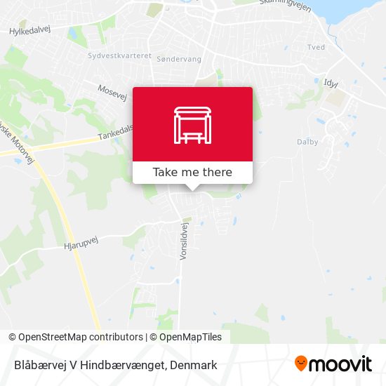Blåbærvej V Hindbærvænget map