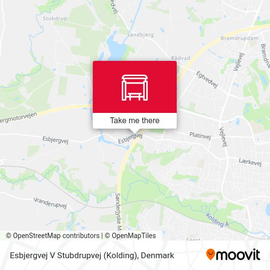 Esbjergvej V Stubdrupvej (Kolding) map