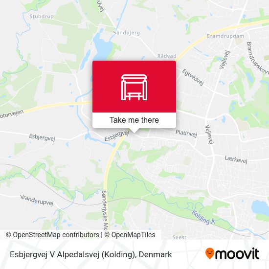 Esbjergvej V Alpedalsvej (Kolding) map