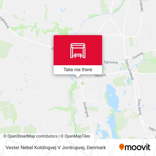 Vester Nebel Koldingvej V Jordrupvej map