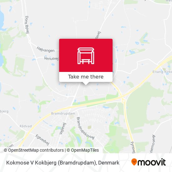 Kokmose V Kokbjerg (Bramdrupdam) map