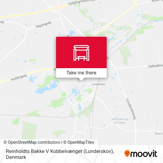 Reinholdts Bakke V Kobbelvænget (Lunderskov) map