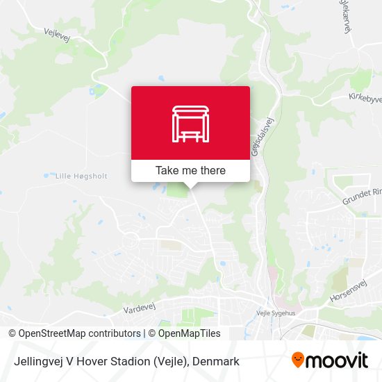 Jellingvej V Hover Stadion (Vejle) map