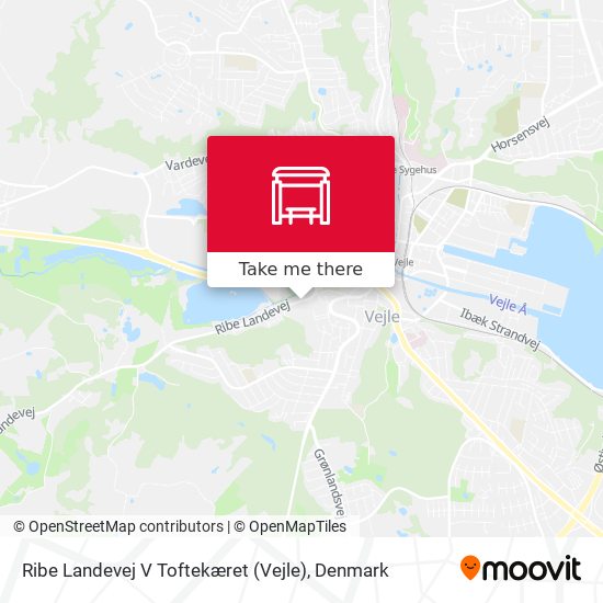 Ribe Landevej V Toftekæret (Vejle) map