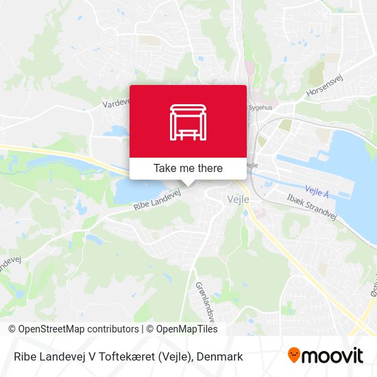 Ribe Landevej V Toftekæret (Vejle) map