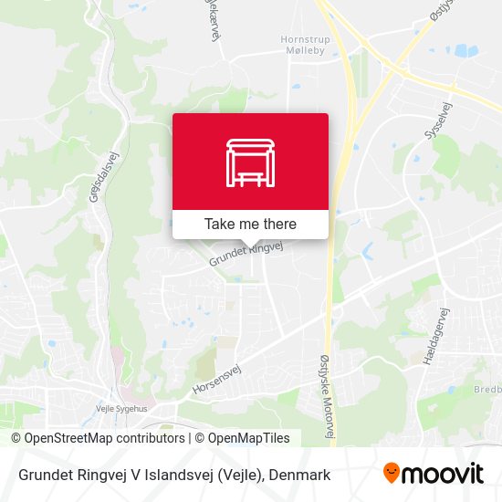 Grundet Ringvej V Islandsvej (Vejle) map