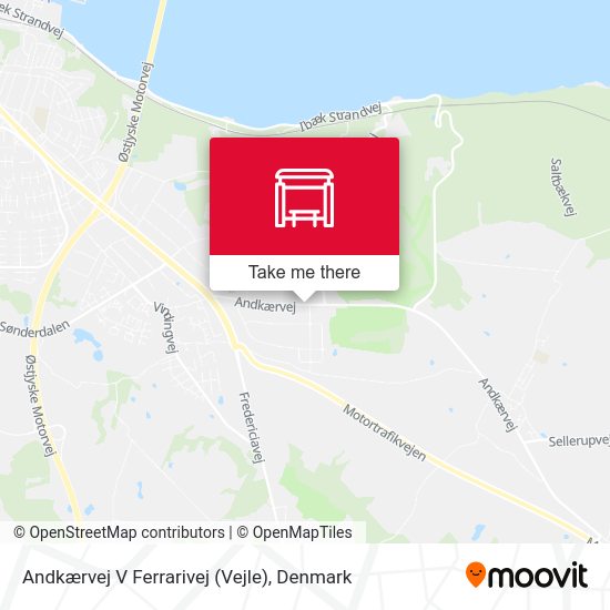 Andkærvej V Ferrarivej (Vejle) map