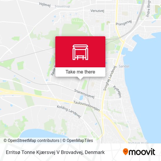 Erritsø Tonne Kjærsvej V Brovadvej map