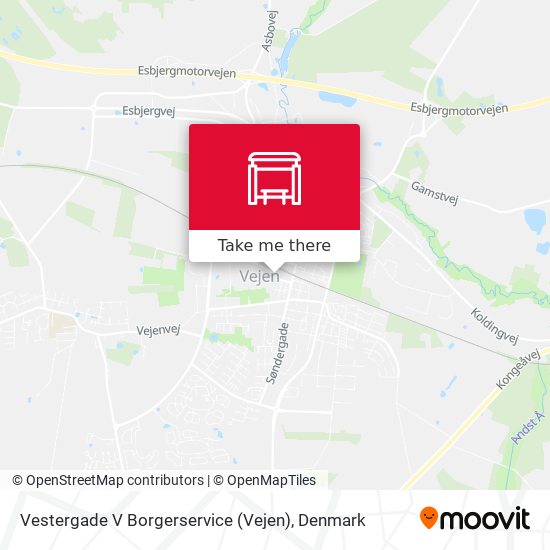 Vestergade V Borgerservice (Vejen) map