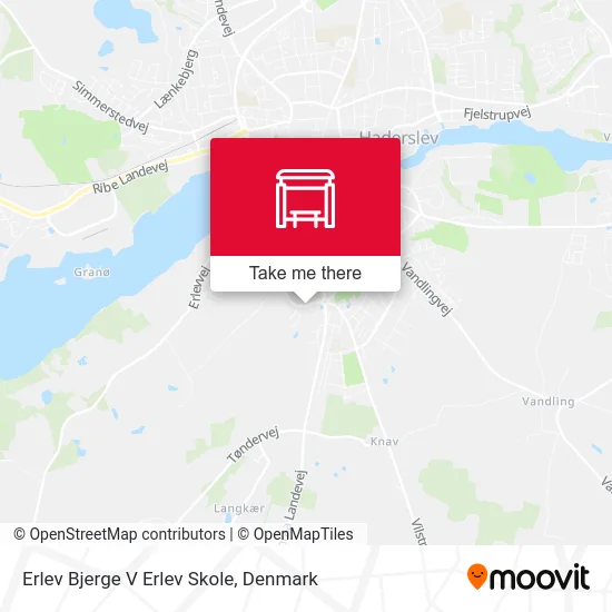 Erlev Bjerge V Erlev Skole map