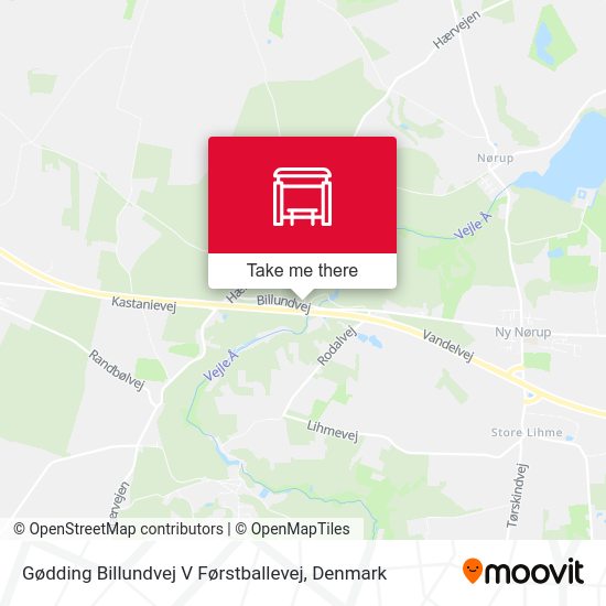 Gødding Billundvej V Førstballevej map