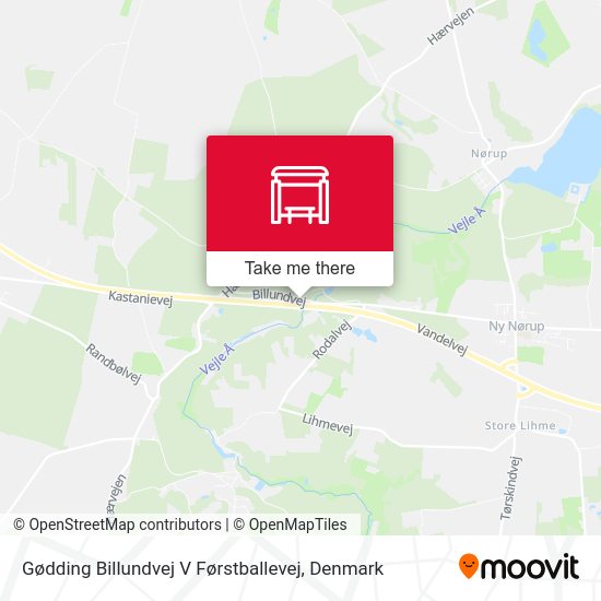 Gødding Billundvej V Førstballevej map