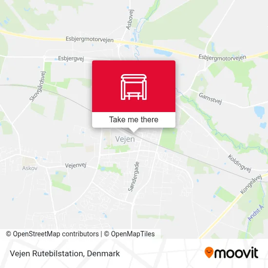 Vejen Rutebilstation map