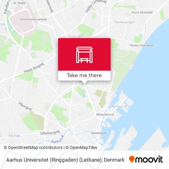 Aarhus Universitet (Ringgaden) (Letbane) map