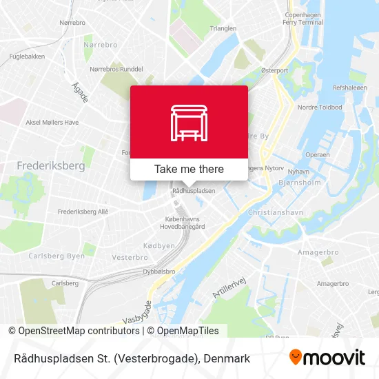 Rådhuspladsen St. (Vesterbrogade) map
