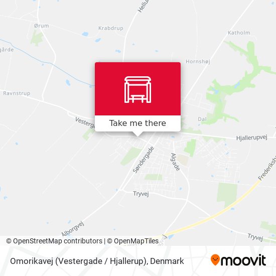 Omorikavej (Vestergade / Hjallerup) map