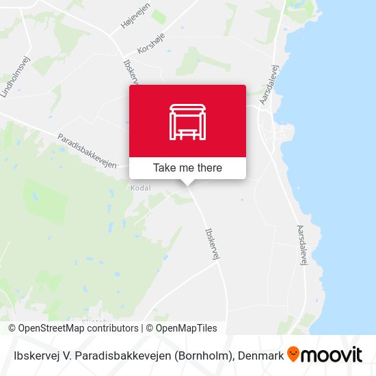 Ibskervej V. Paradisbakkevejen (Bornholm) map