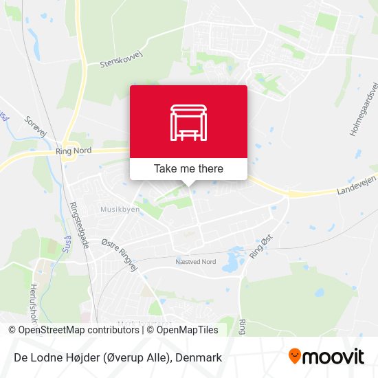 De Lodne Højder (Øverup Alle) map