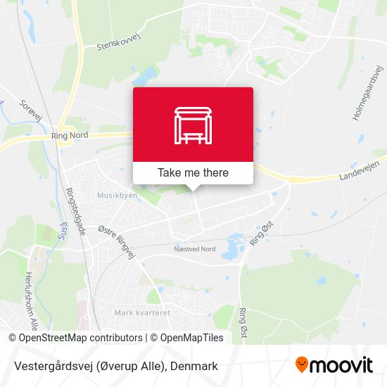 Vestergårdsvej (Øverup Alle) map