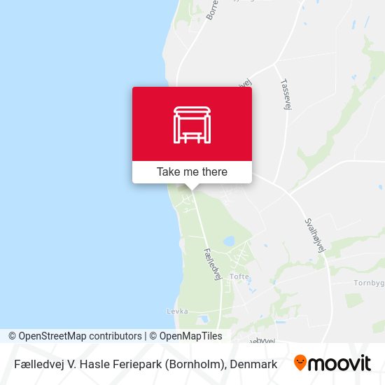 Fælledvej V. Hasle Feriepark (Bornholm) map