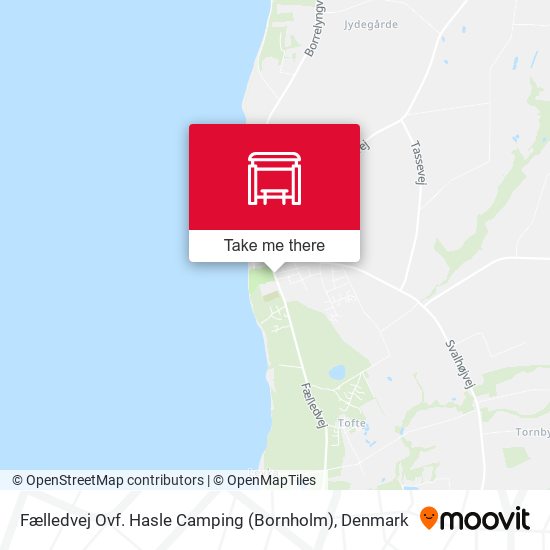 Fælledvej Ovf. Hasle Camping (Bornholm) map