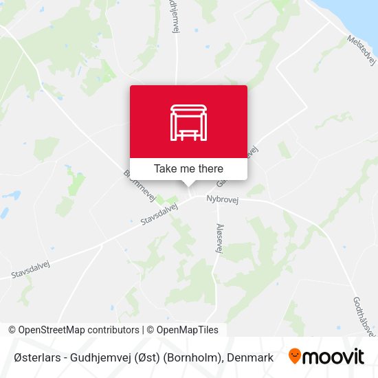 Østerlars - Gudhjemvej (Øst) (Bornholm) map