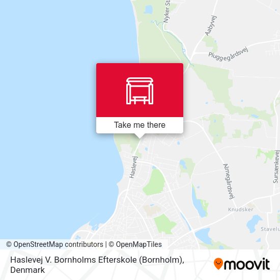 Haslevej V. Bornholms Efterskole map