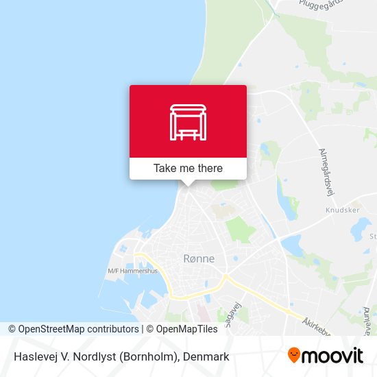 Haslevej V. Nordlyst (Bornholm) map