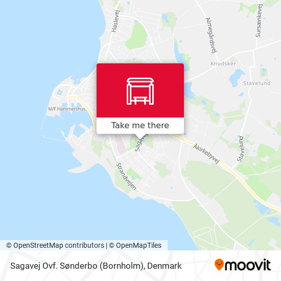Sagavej Ovf. Sønderbo (Bornholm) map