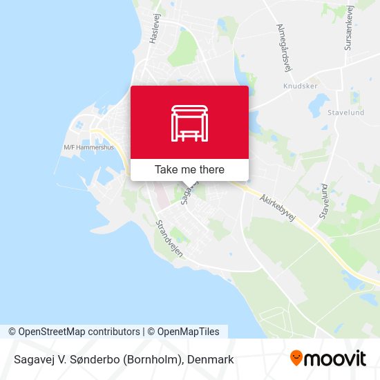 Sagavej V. Sønderbo (Bornholm) map
