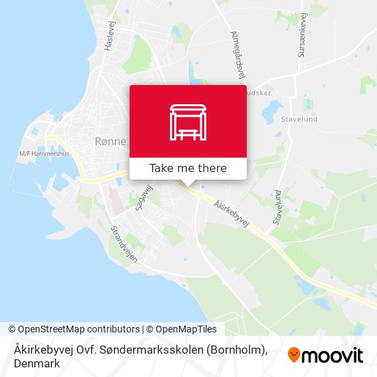 Åkirkebyvej Ovf. Søndermarksskolen (Bornholm) map