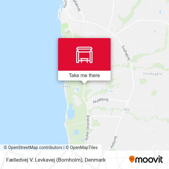 Fælledvej V. Levkavej (Bornholm) map