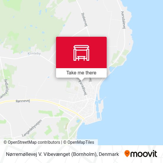 Nørremøllevej V. Vibevænget (Bornholm) map